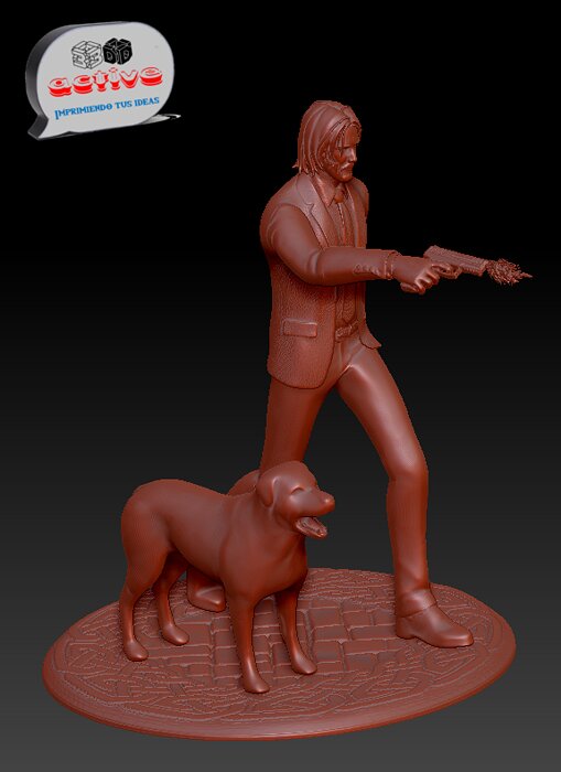 John Wick 3D STL Model — view 4