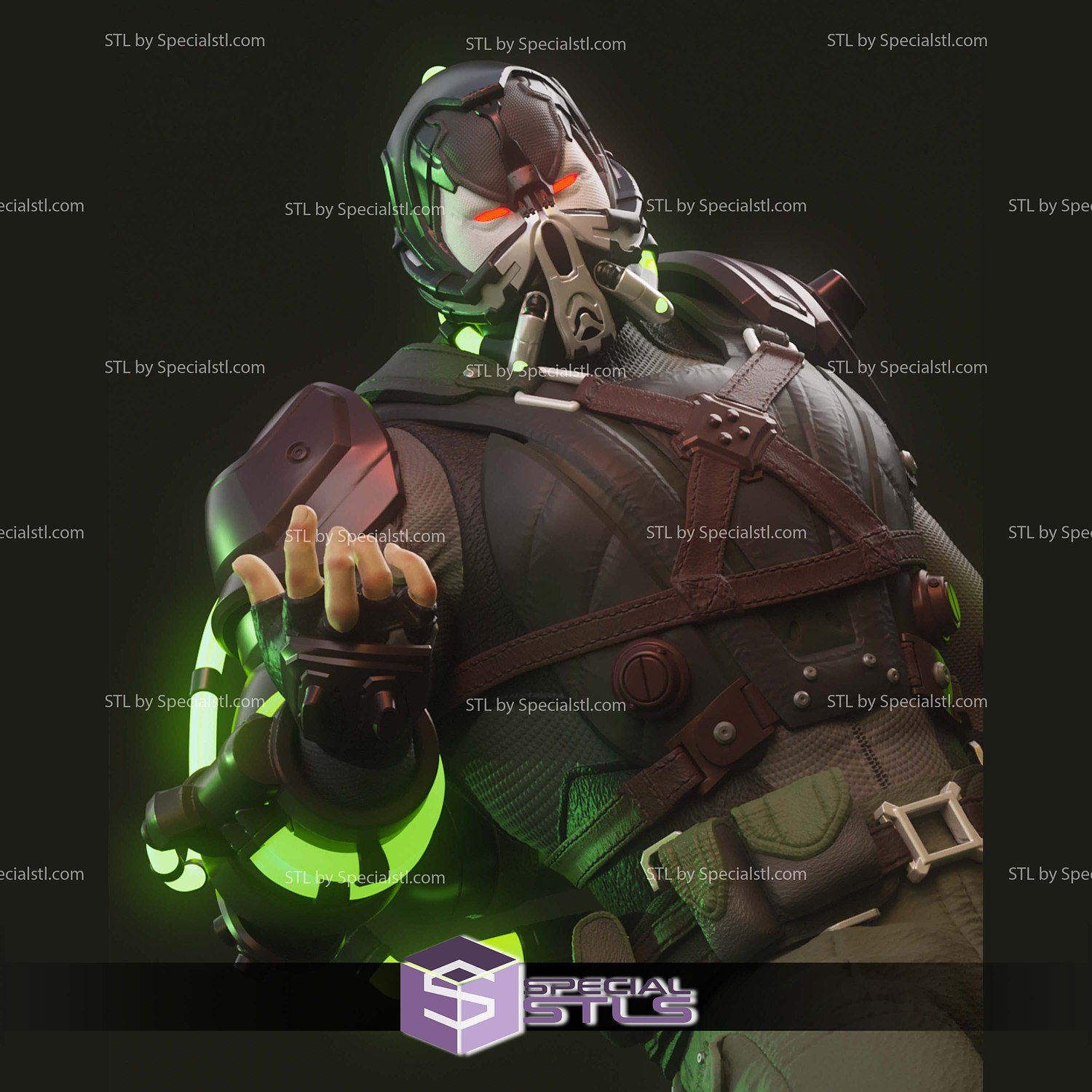 Bane Injustice 2 1-6 STL Files 3D Model — view 2