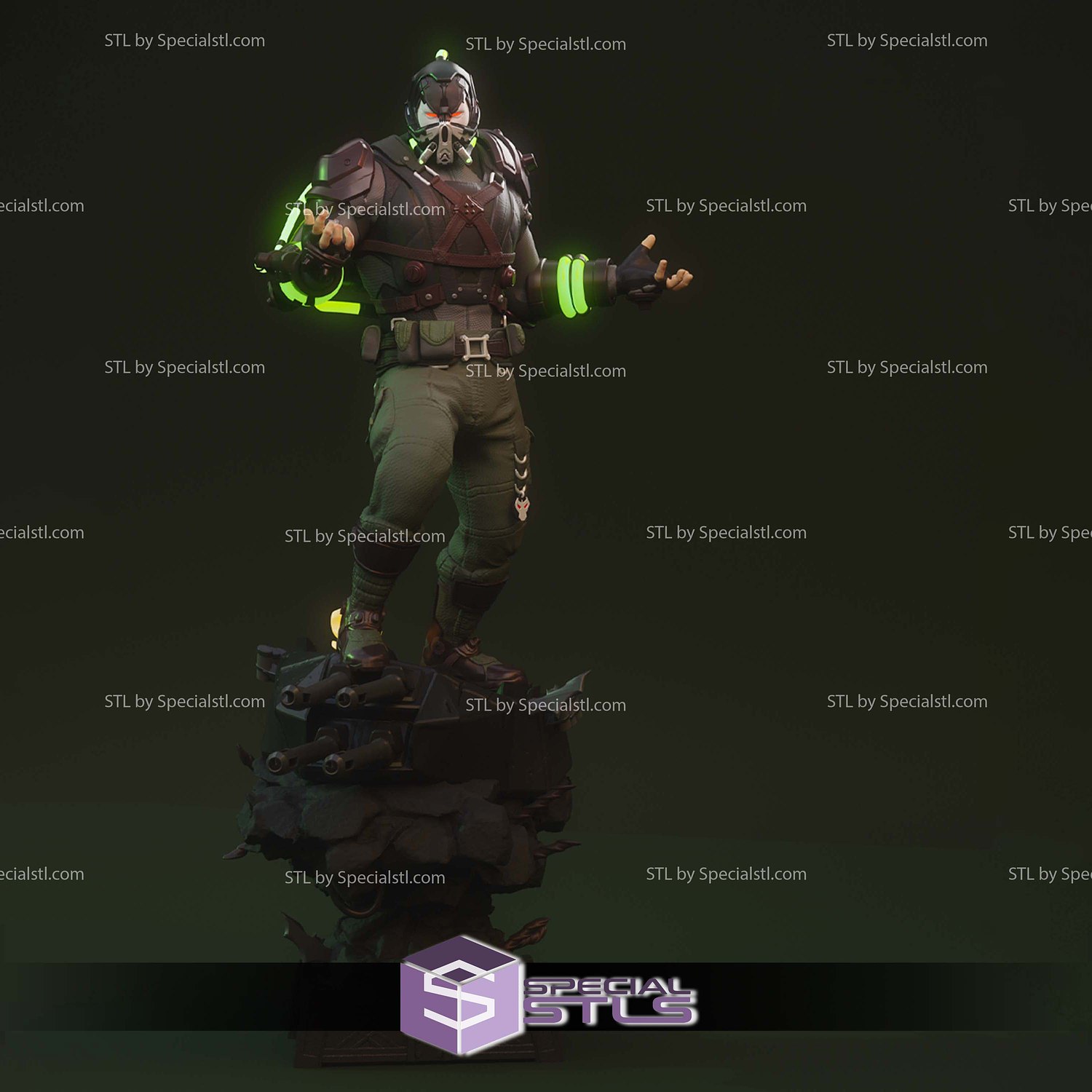 Bane Injustice 2 1-6 STL Files 3D Model — view 4