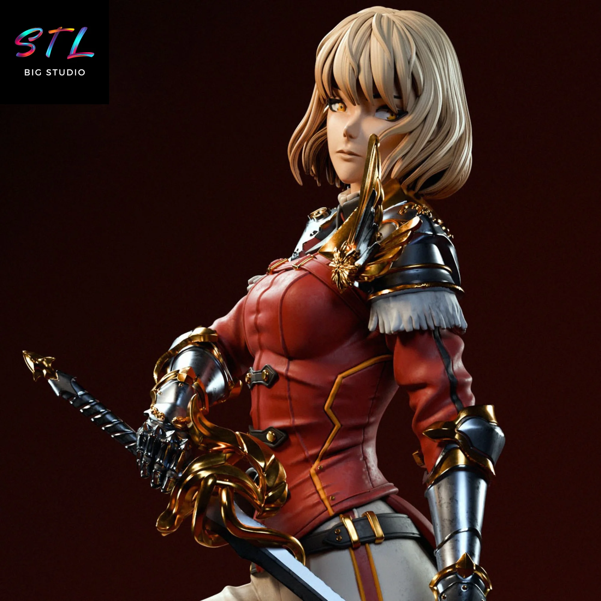 Cha Hae-In STL | Solo Leveling | 3D Printable Figure Model — view 3