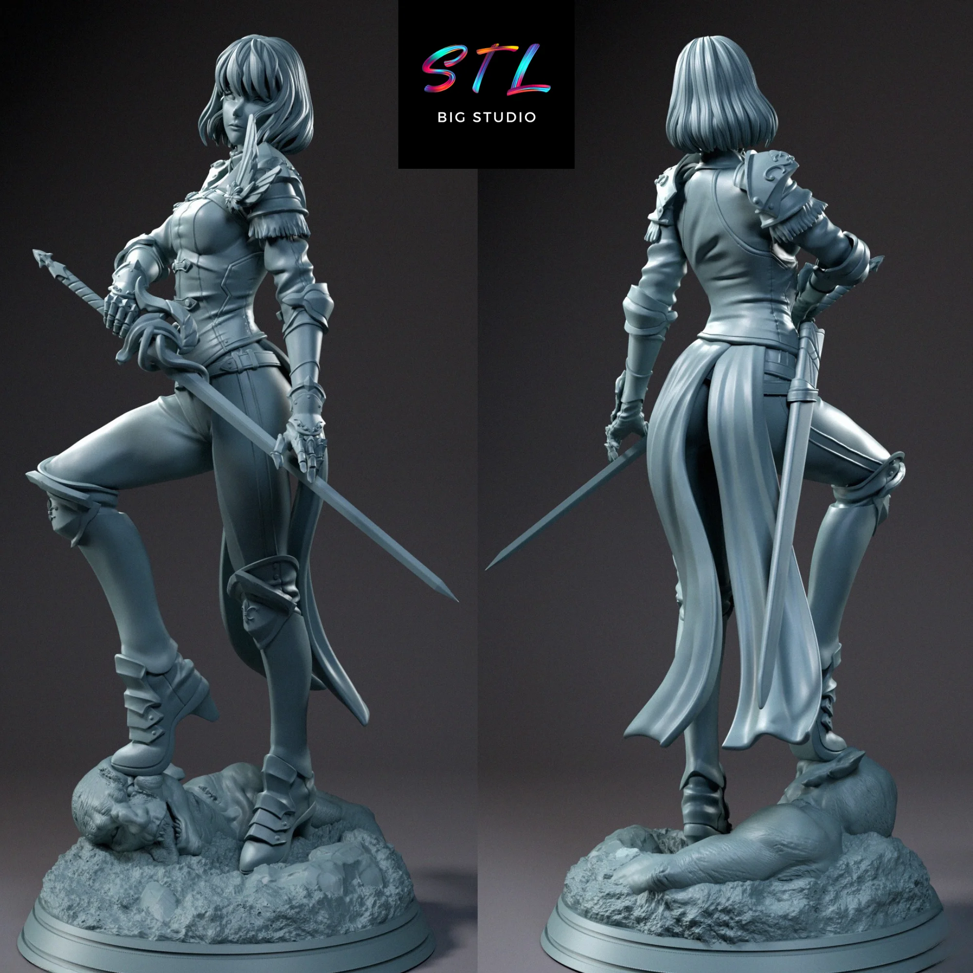 Cha Hae-In STL | Solo Leveling | 3D Printable Figure Model — view 4