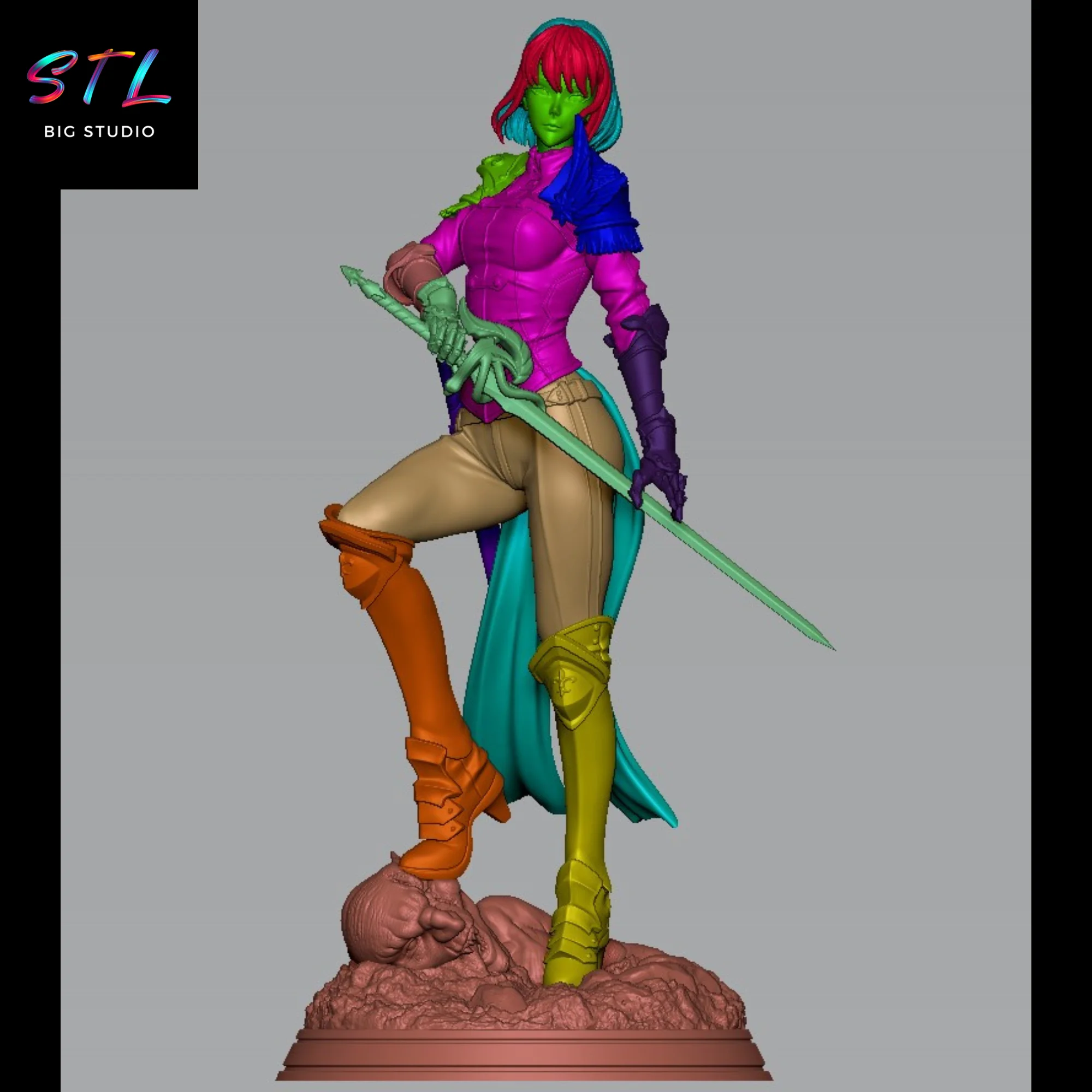 Cha Hae-In STL | Solo Leveling | 3D Printable Figure Model — view 5