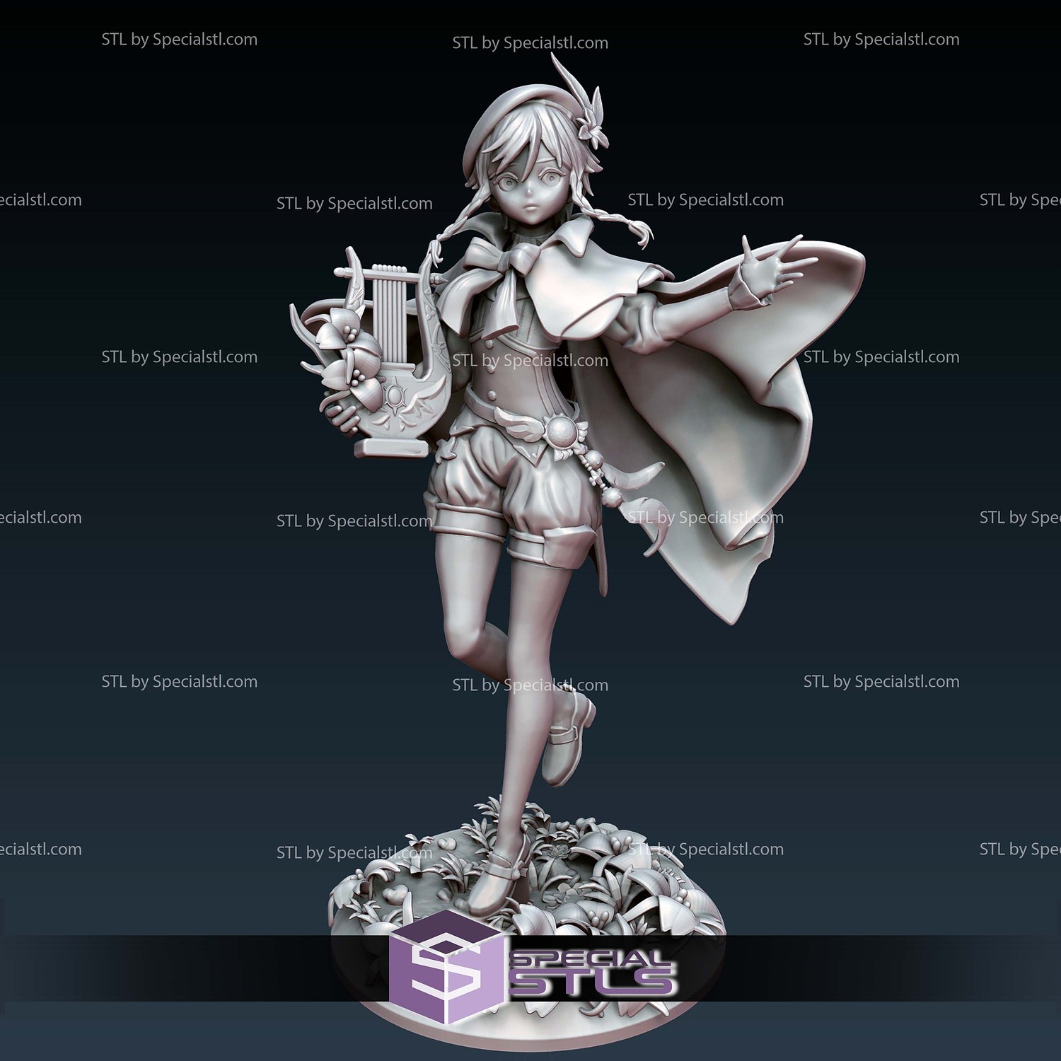 Venti Genshin Impact V2 3D Printer Files STL Model — view 2