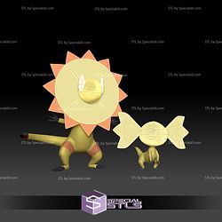 Pokemon STL Collection Helioptile Heliolisk 3D Model