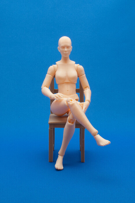 Articulated Poseable Female Figure 3D STL Model — view 4