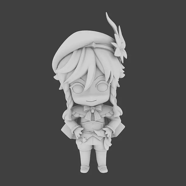 Venti Genshin Nendoroid 3D BLEND Model