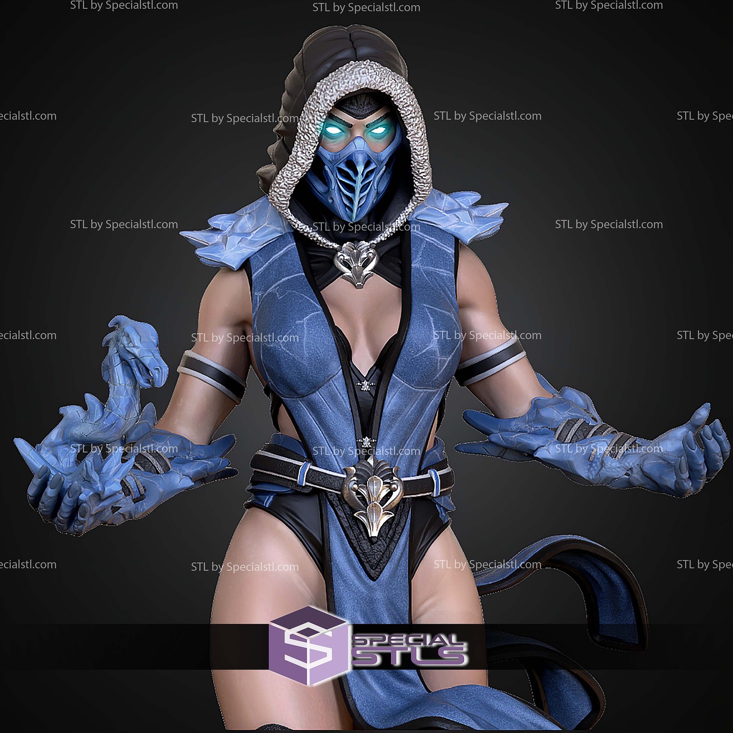 Female Sub Zero STL Files 3D Model — view 8