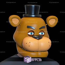 Cosplay STL Files Freddy Fazbear Helmet Five Nights at Freddy 3D Model