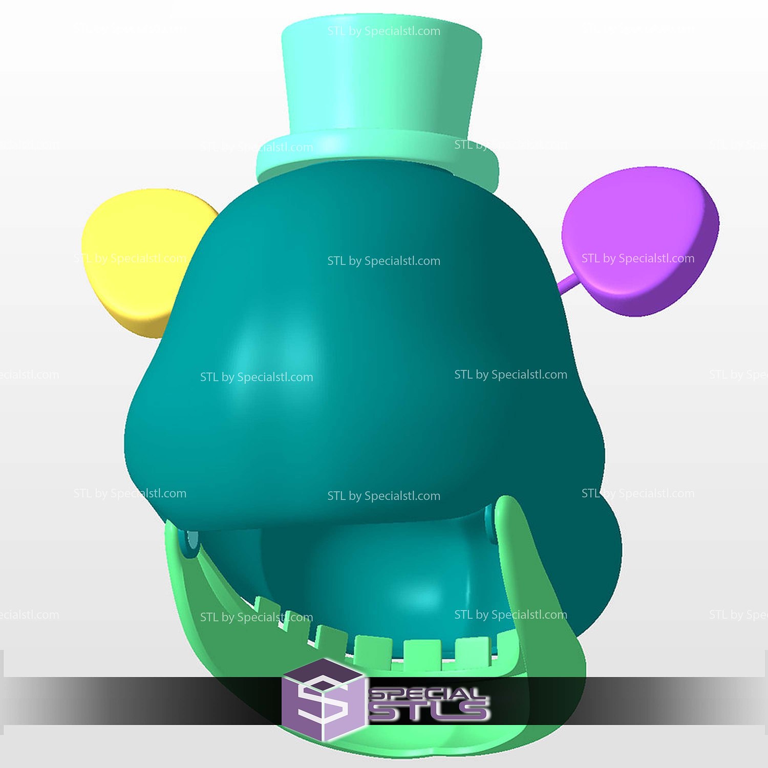 Cosplay STL Files Freddy Fazbear Helmet Five Nights at Freddy 3D Model — view 5