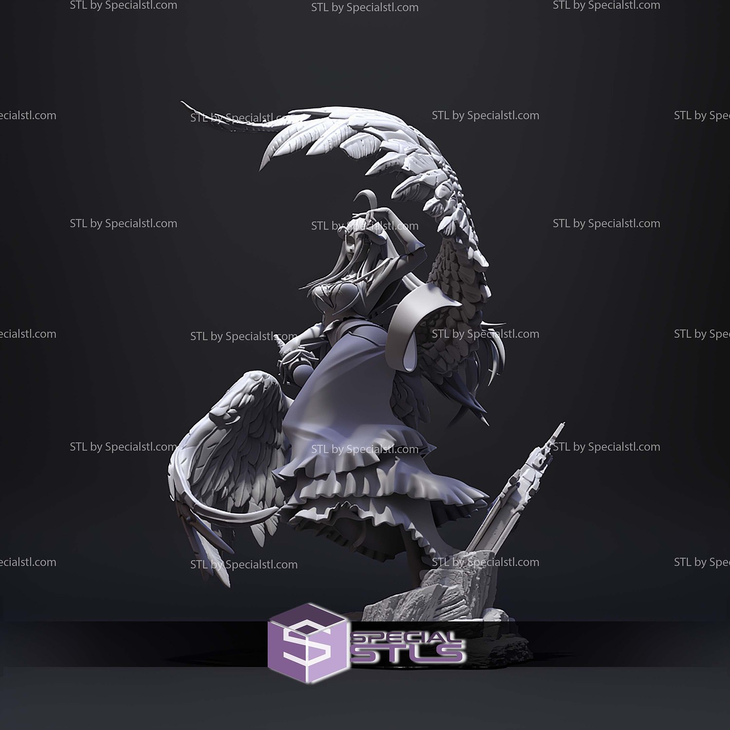 The Winged Overseer Albedo Overlord STL Files 3D Model — view 2