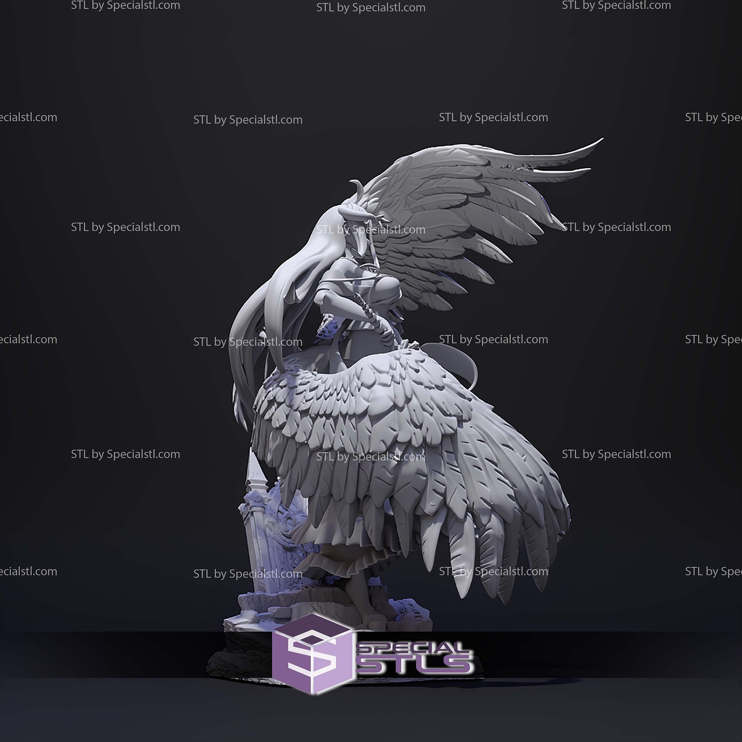 The Winged Overseer Albedo Overlord STL Files 3D Model — view 3
