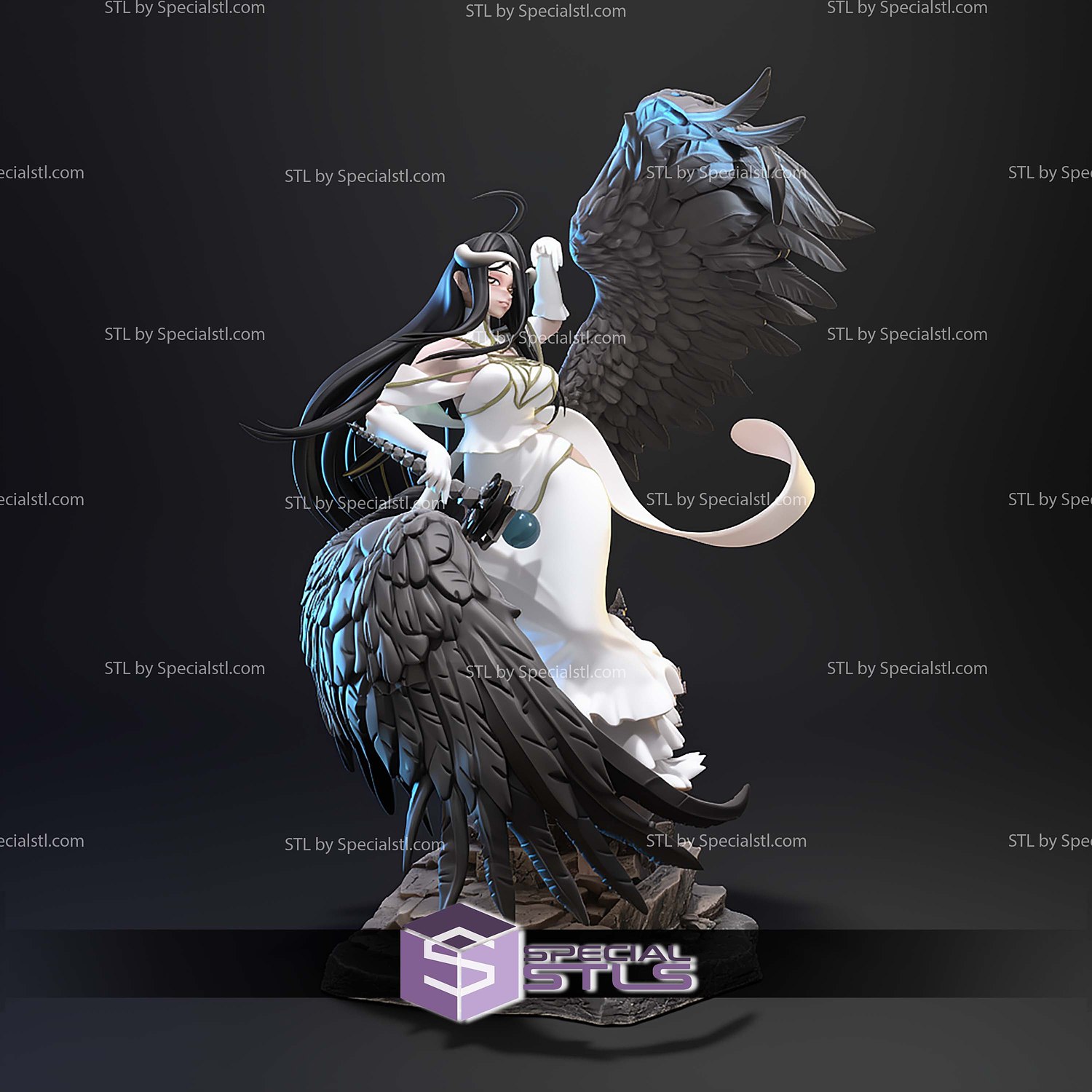 The Winged Overseer Albedo Overlord STL Files 3D Model — view 5