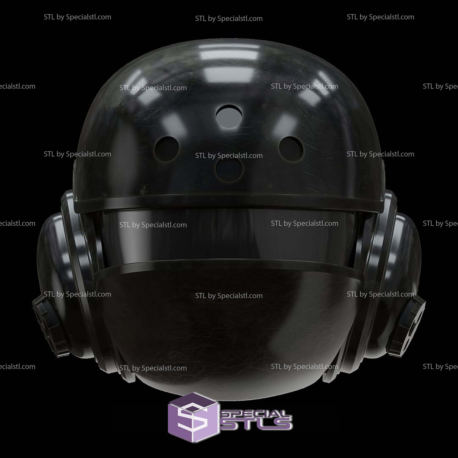Cosplay STL Files Groundcrew Helmet 3D Model — view 3