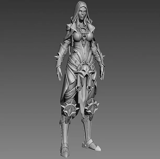 Fantasy Female Character 2 3d print ZTL Model