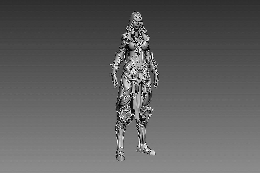 Fantasy Female Character 2 3d print ZTL Model — view 2