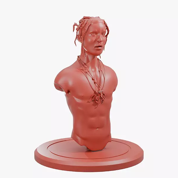 ASAP ROCKY HALF Body and Face Model 3D BLEND Model