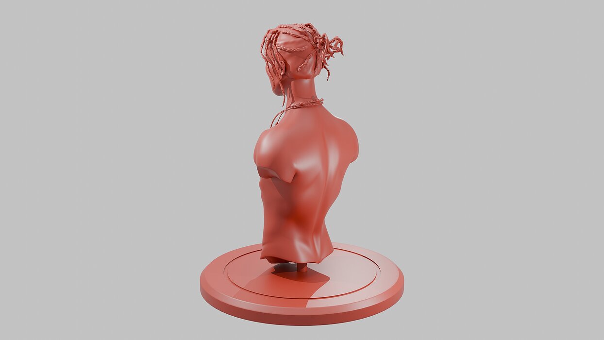 ASAP ROCKY HALF Body and Face Model 3D BLEND Model — view 6