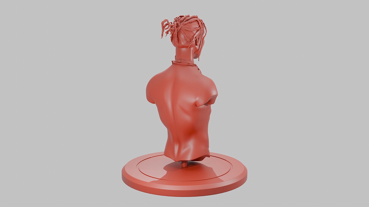 ASAP ROCKY HALF Body and Face Model 3D BLEND Model — view 7
