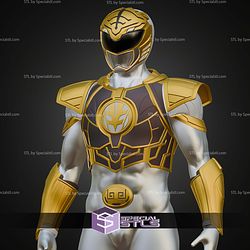 Cosplay STL Files White Ranger AI Suit 3D Model