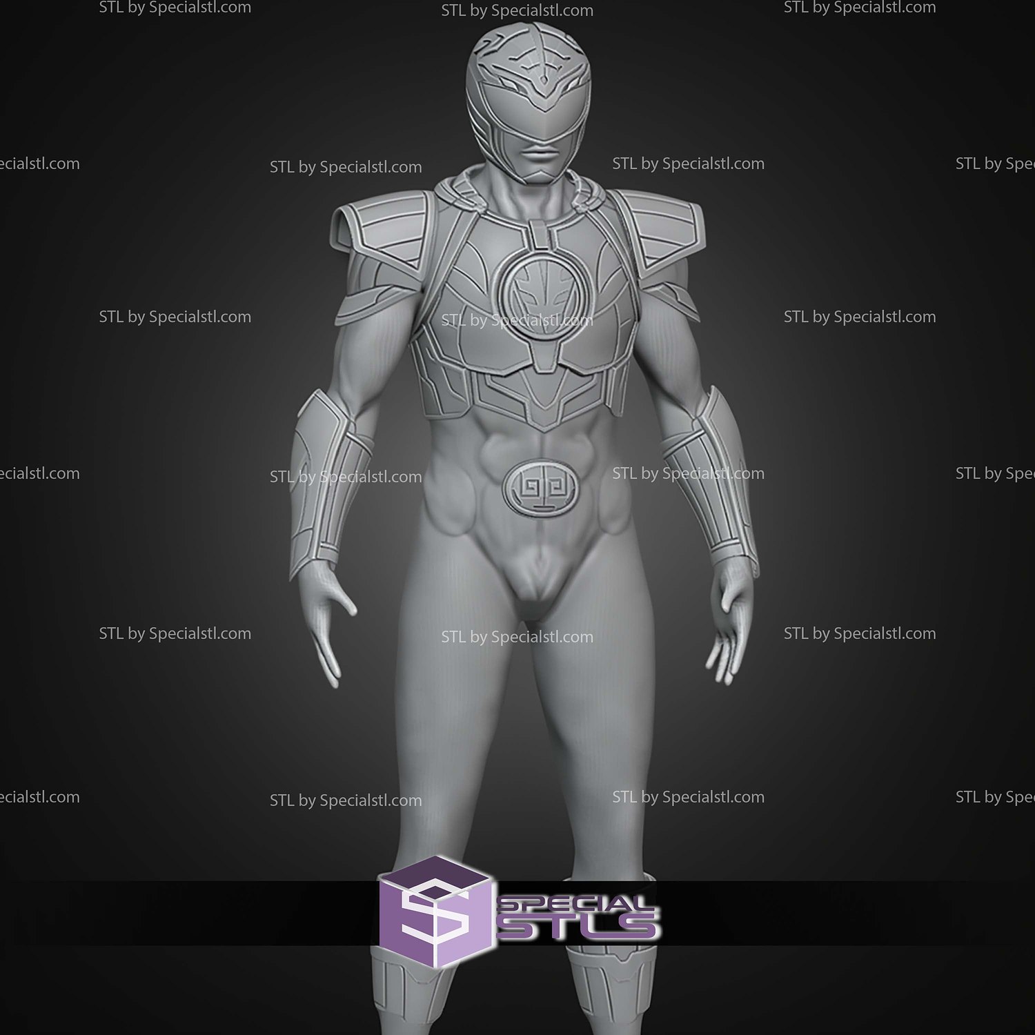 Cosplay STL Files White Ranger AI Suit 3D Model — view 2