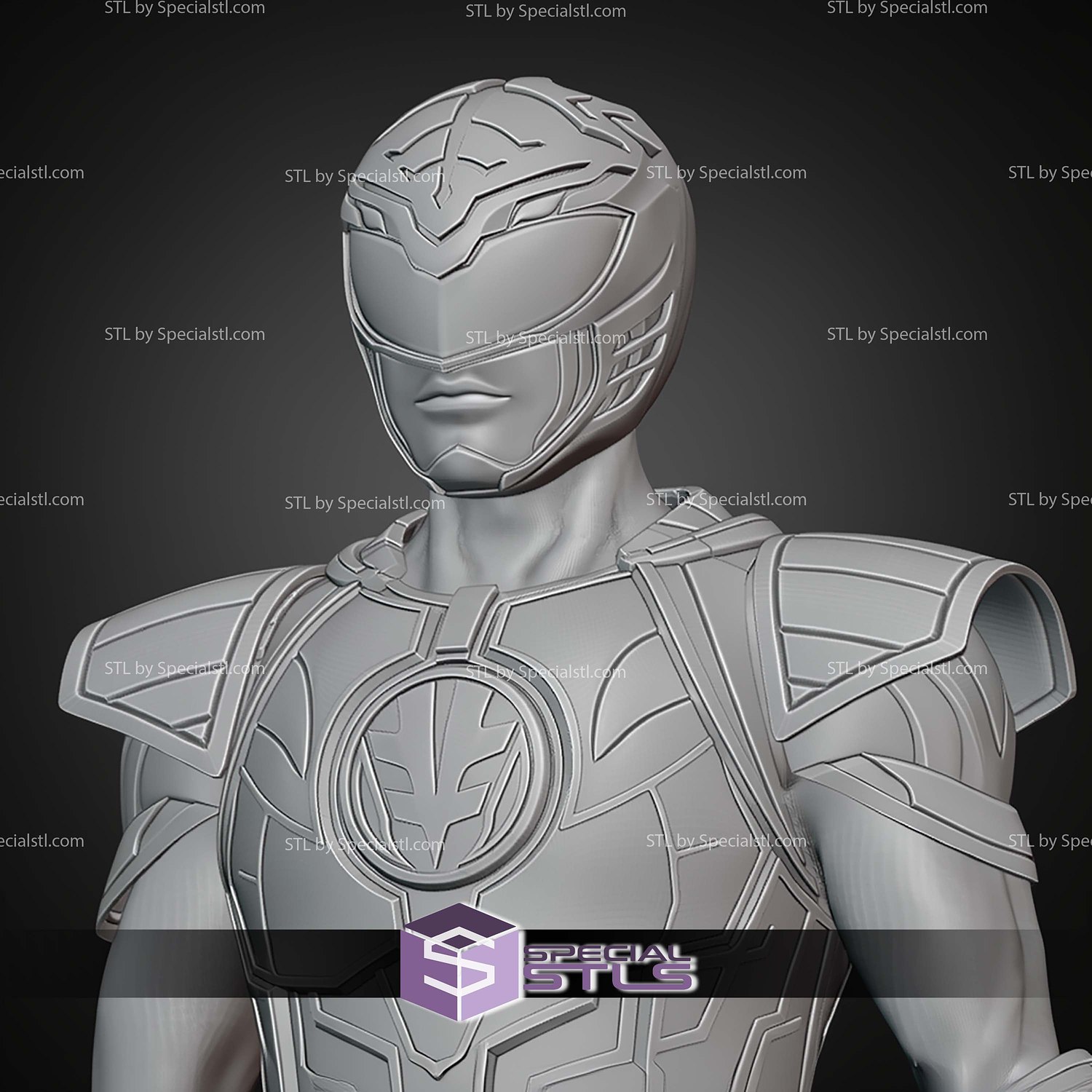 Cosplay STL Files White Ranger AI Suit 3D Model — view 3