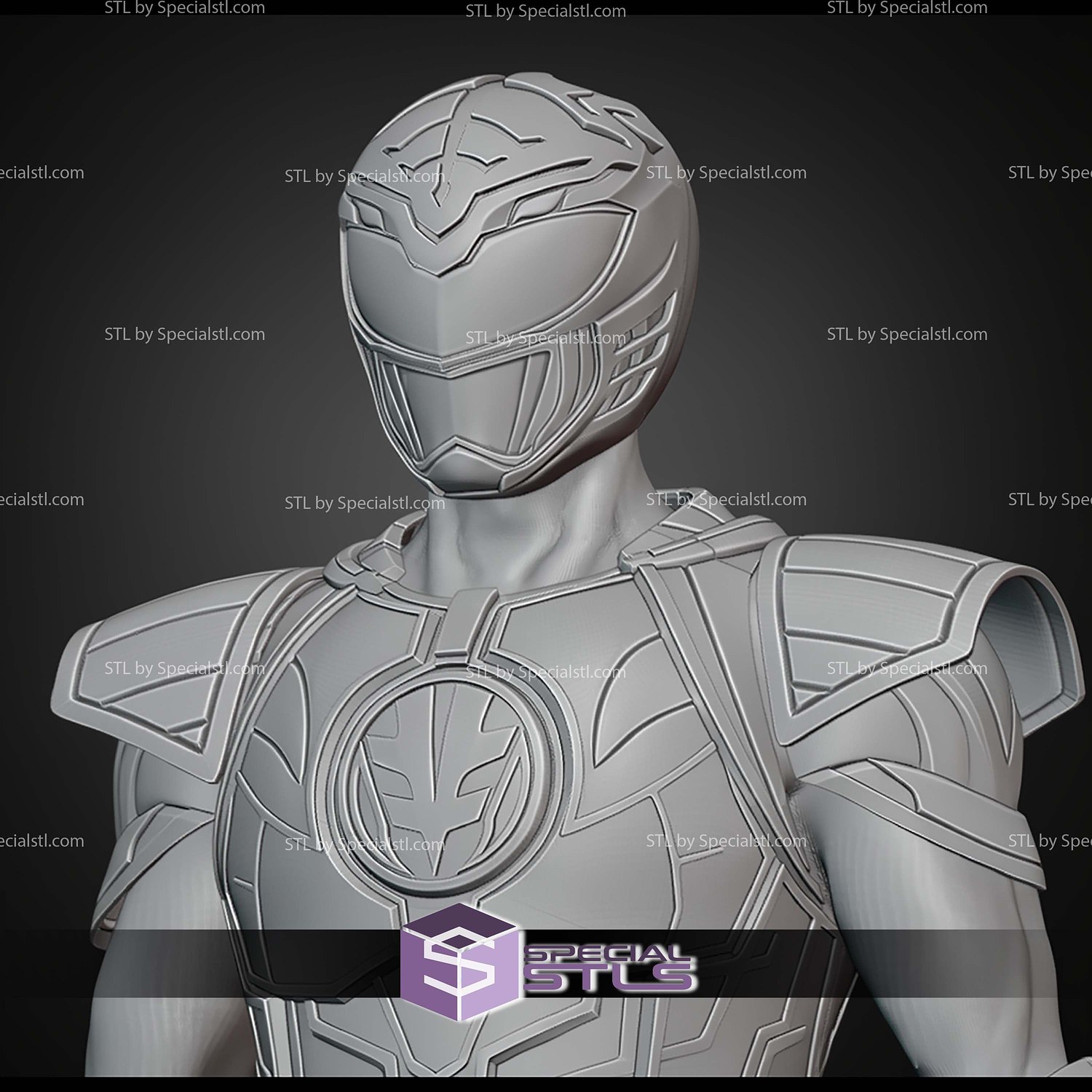 Cosplay STL Files White Ranger AI Suit 3D Model — view 4