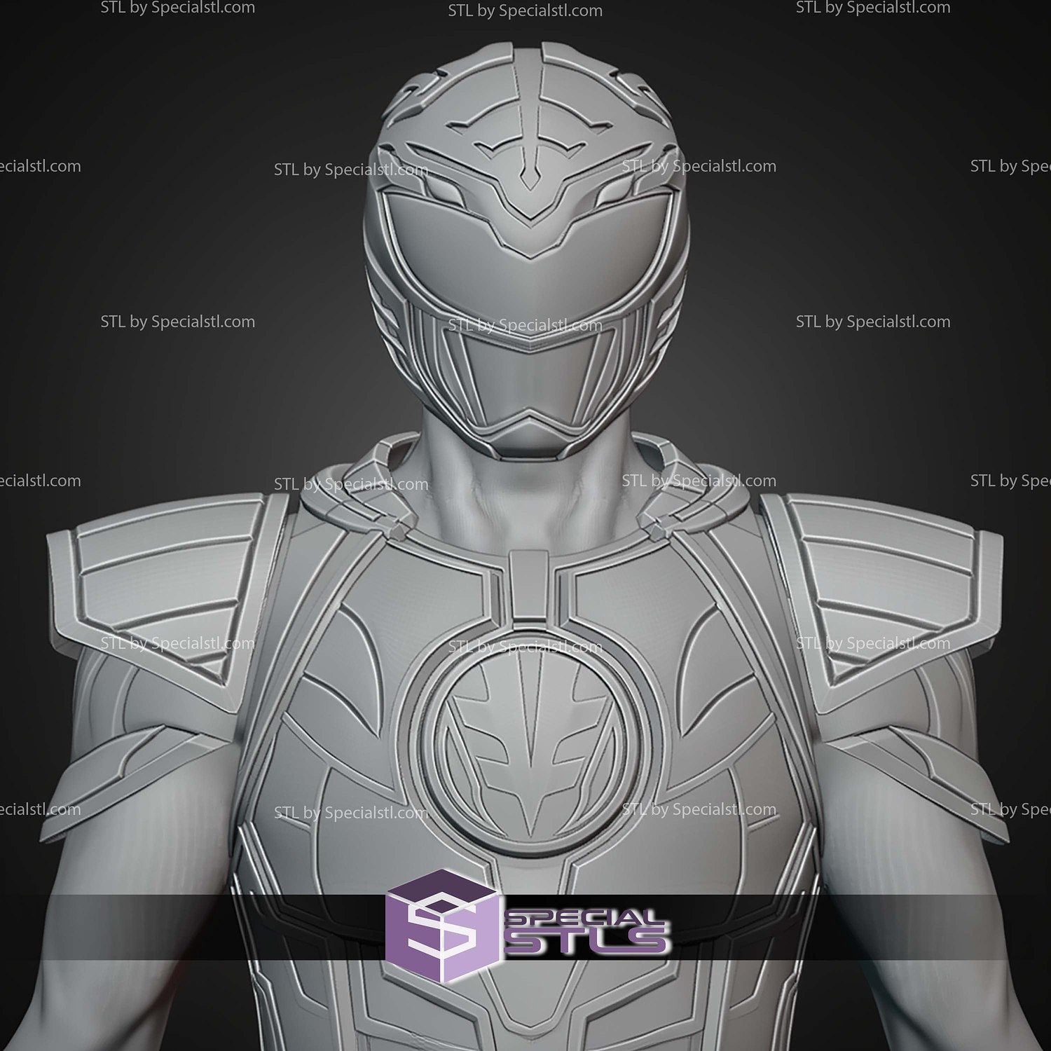 Cosplay STL Files White Ranger AI Suit 3D Model — view 5