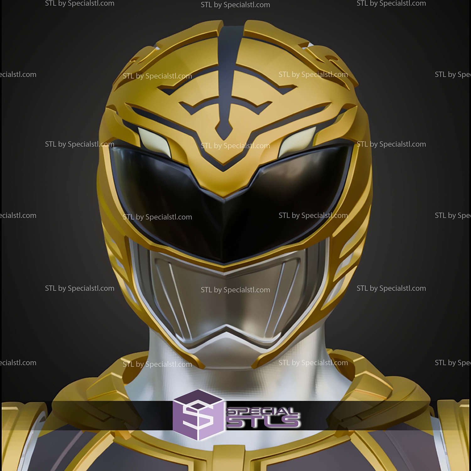 Cosplay STL Files White Ranger AI Suit 3D Model — view 6