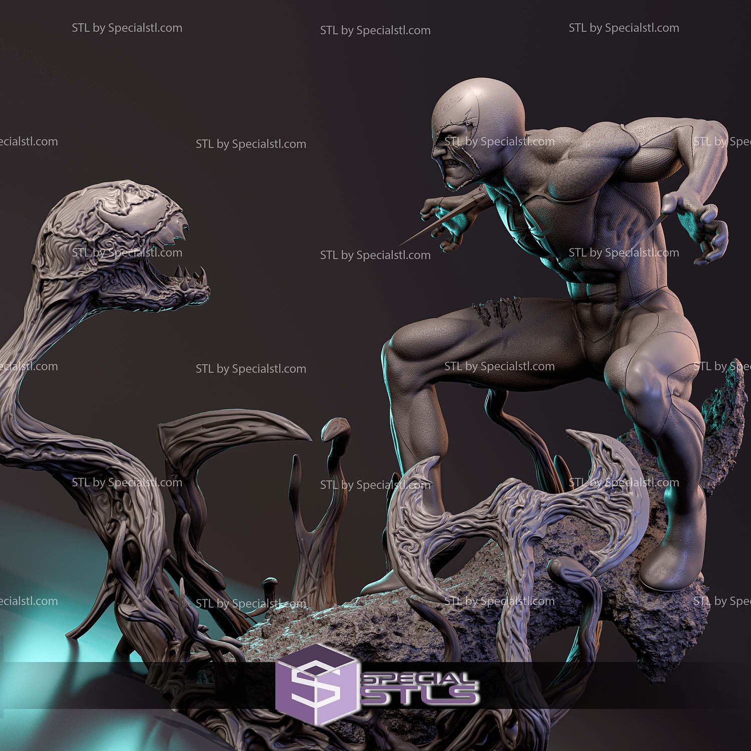 Scarlet Spider Kaine Parker 3D Print Files STL Model — view 7