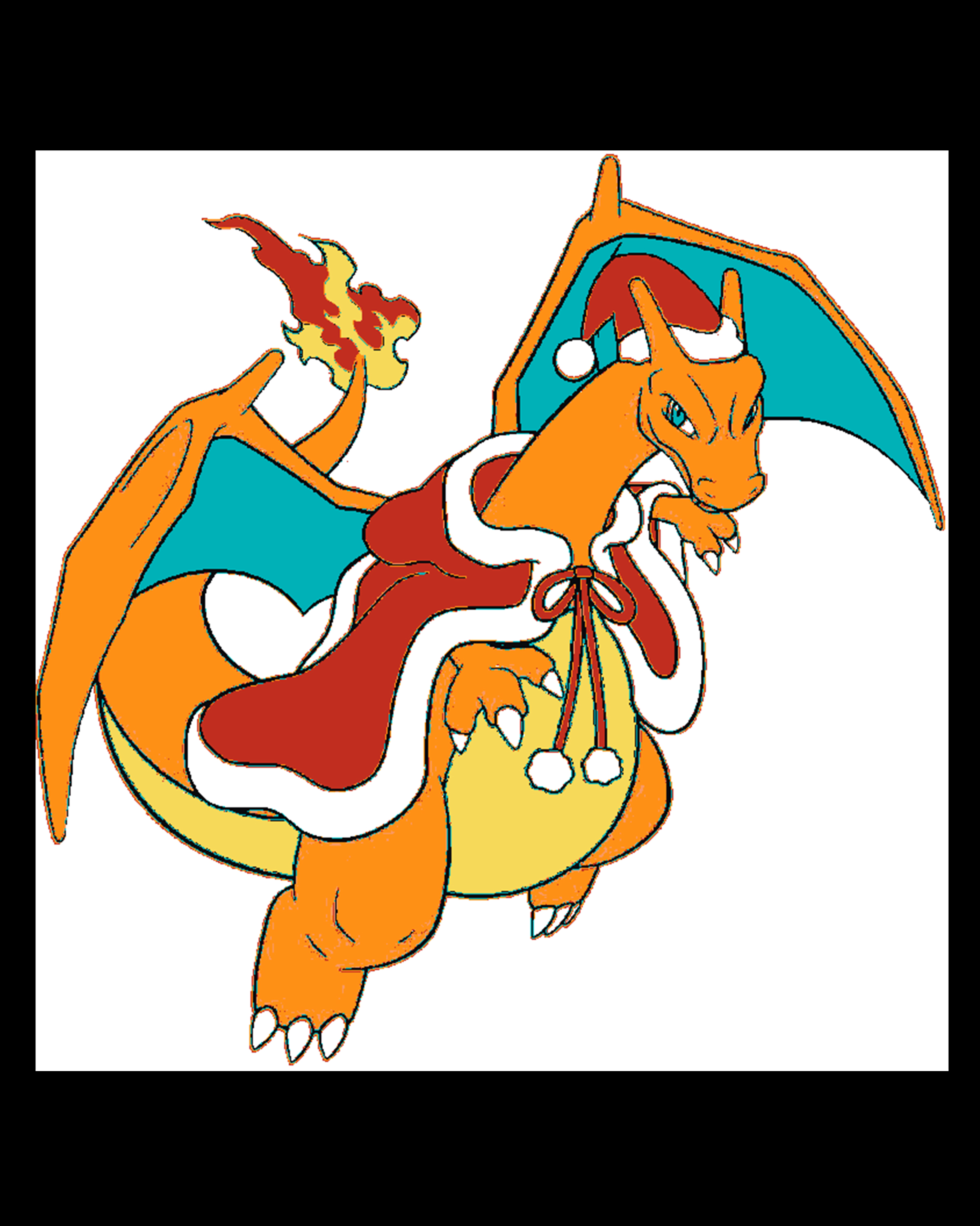 Happy Holidays - A pokemon gift - Charizard all christmasy 3D STL Model