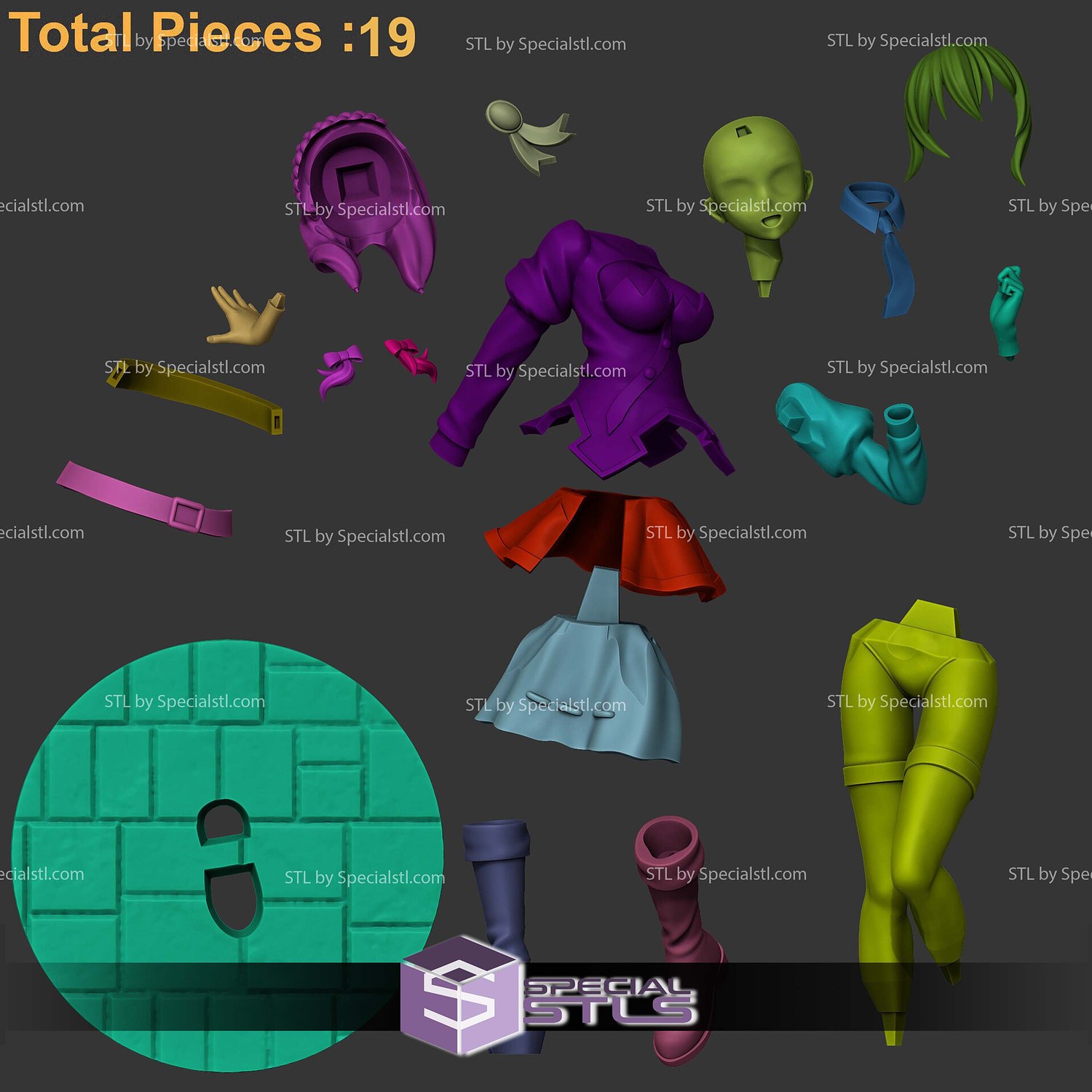 Yunyun Konosuba STL Files 3D Model — view 4