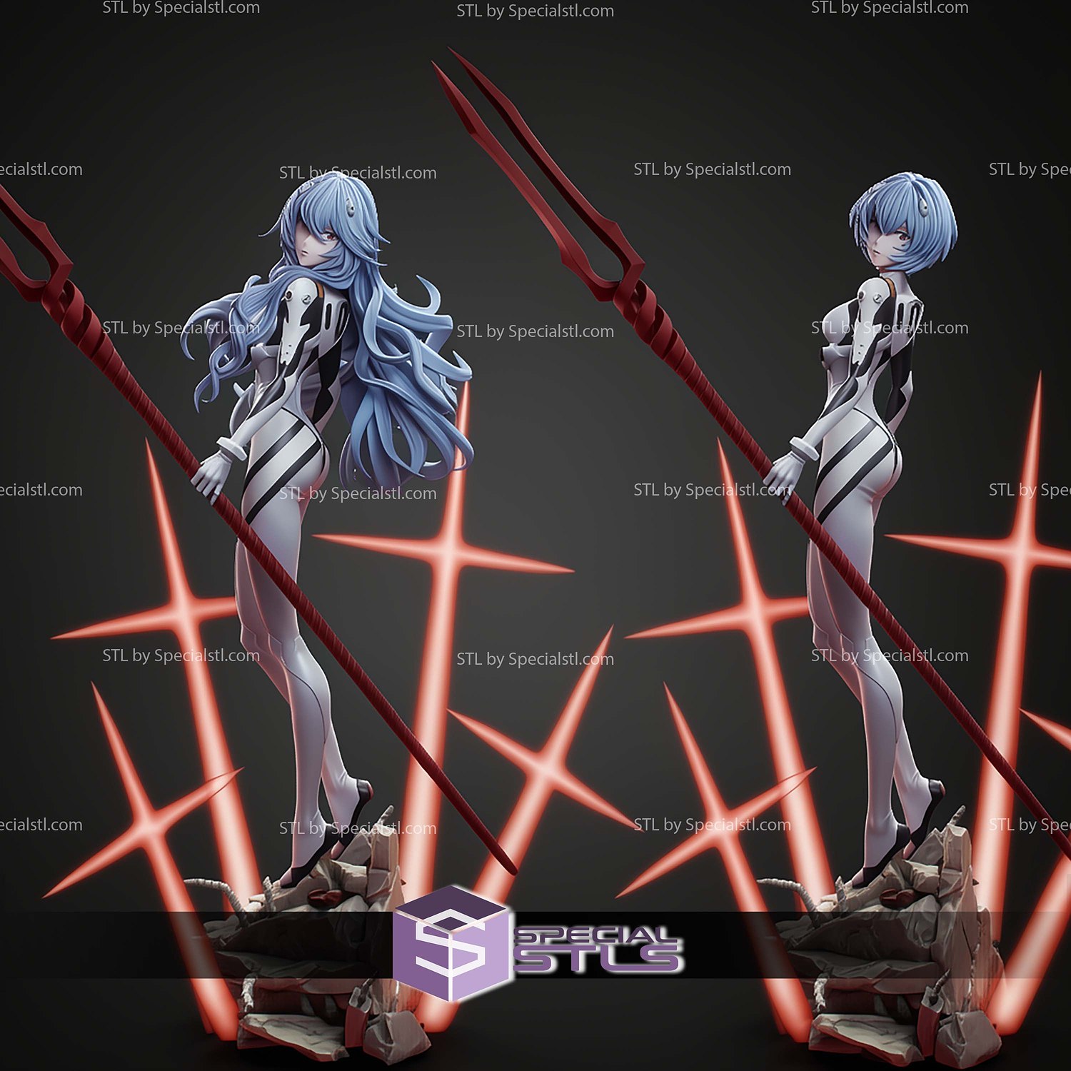 Ayanami Rei 270mm STL Files 3D Model — view 8