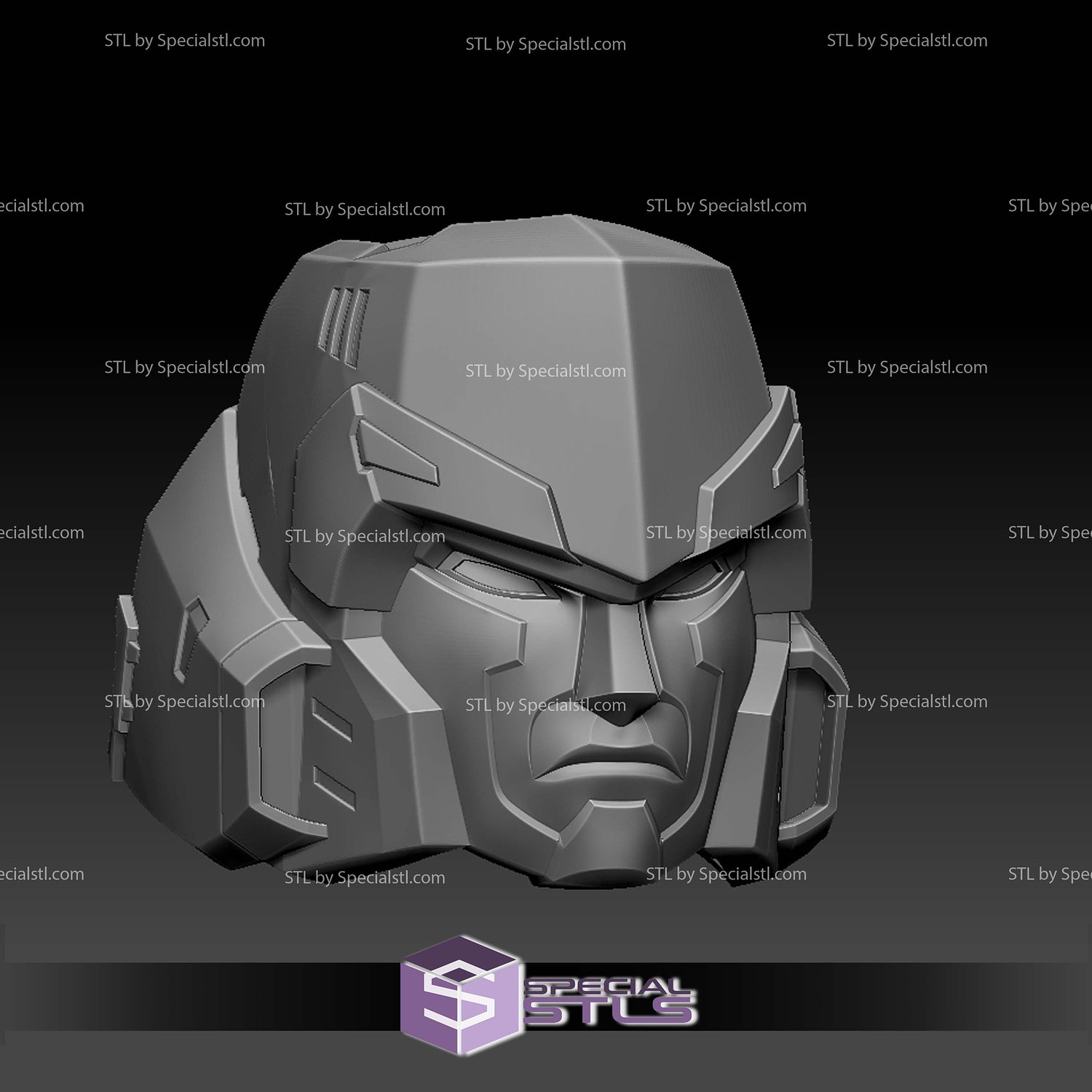 Cosplay STL Files Megatron Helmet V5 3D Model — view 3