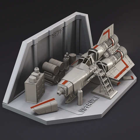 Viper TOS 3D Printing Model in Diorama | Assembly STL Model