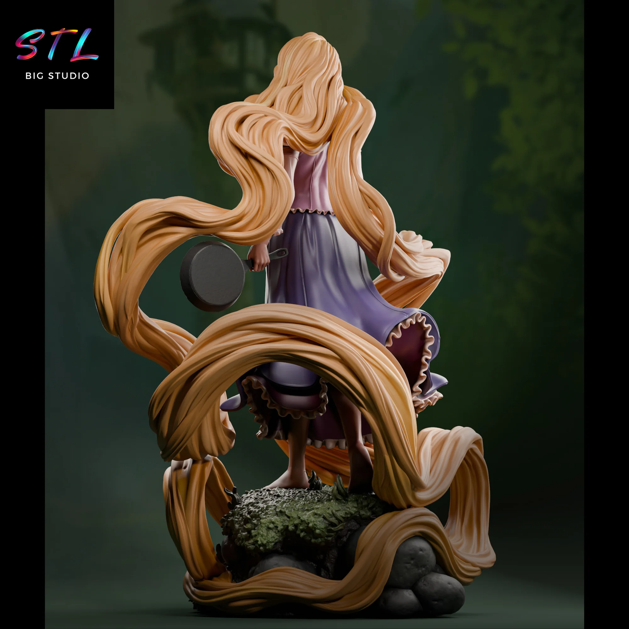 Rapunzel and Pascal STL | Tangled | 3D Printable Model Model — view 3