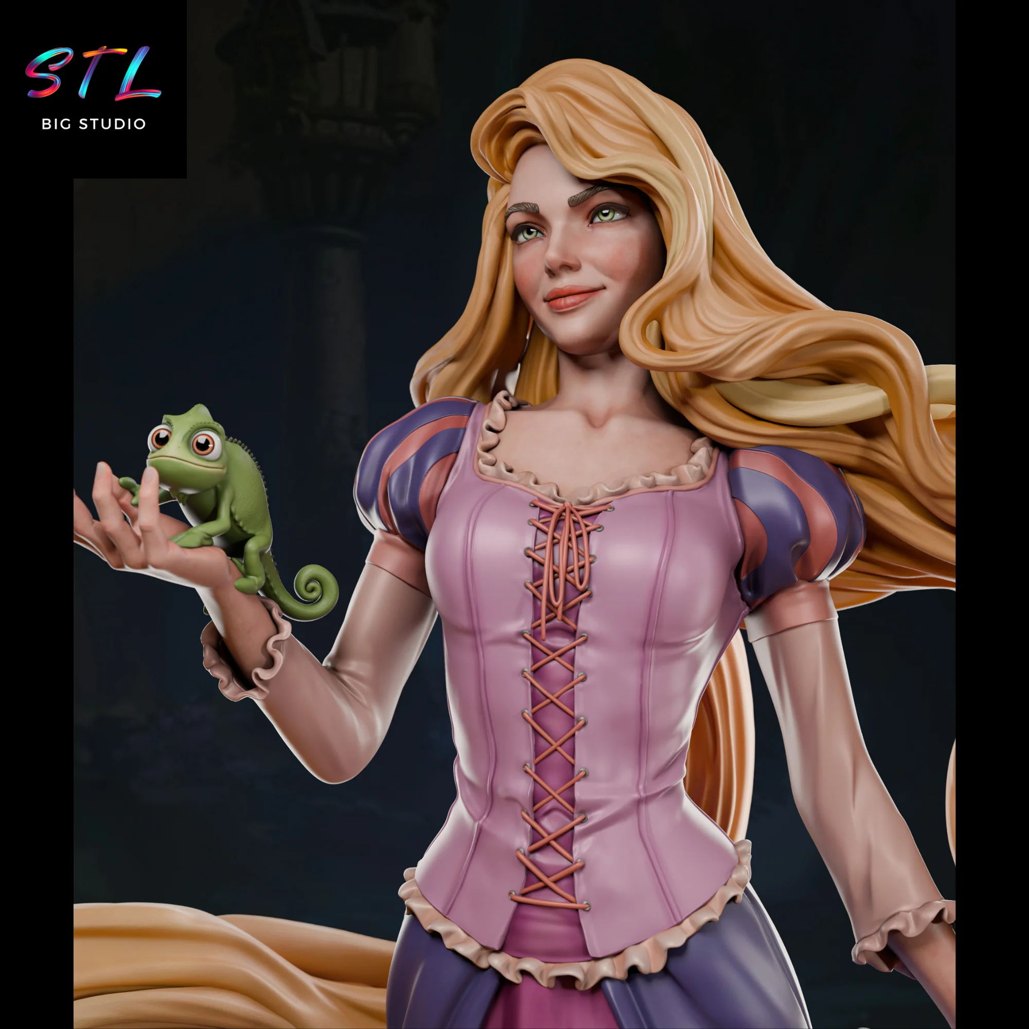 Rapunzel and Pascal STL | Tangled | 3D Printable Model Model — view 4