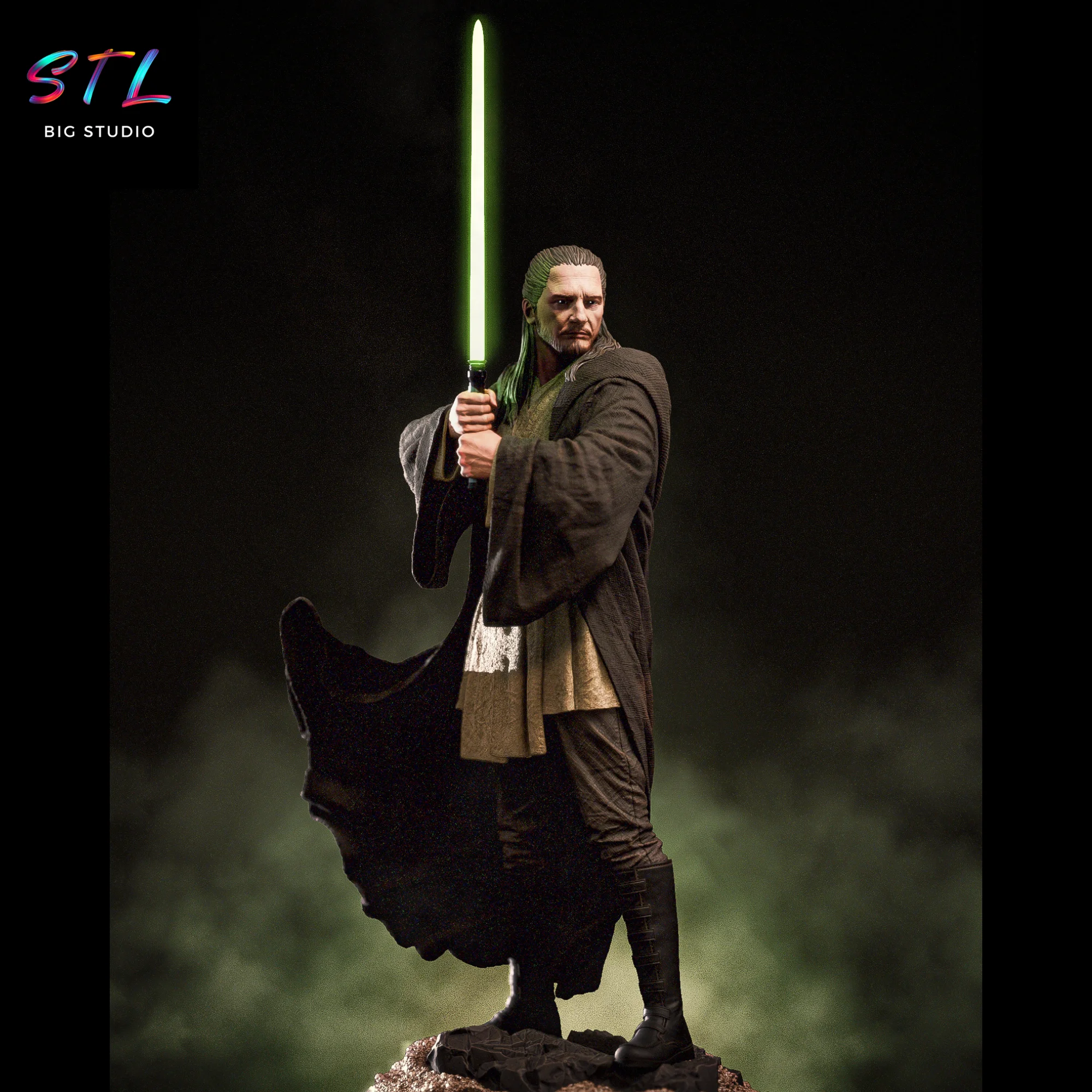 Qui-Gon Jinn STL | Star Wars | 3D Model to Print Model — view 1