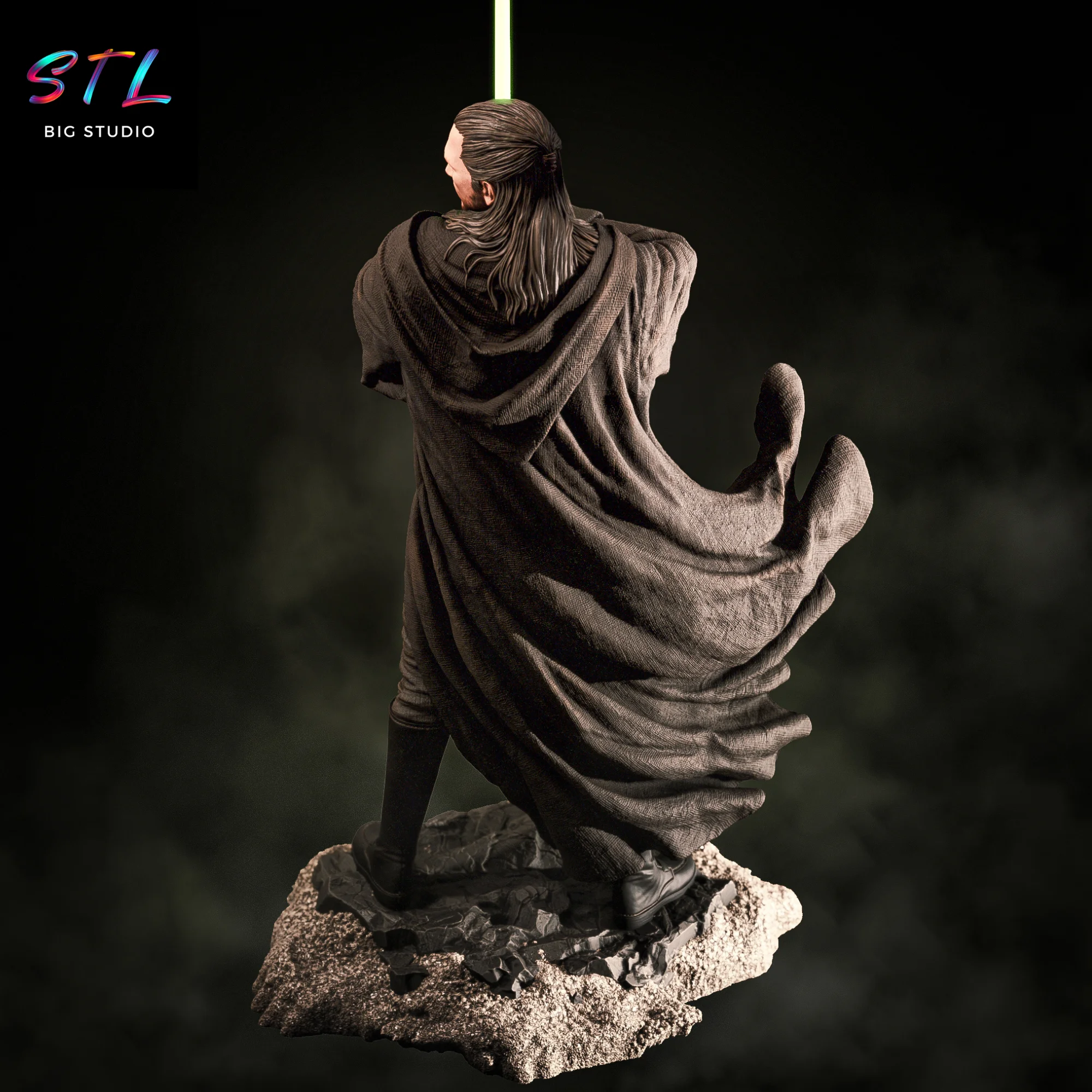 Qui-Gon Jinn STL | Star Wars | 3D Model to Print Model — view 2