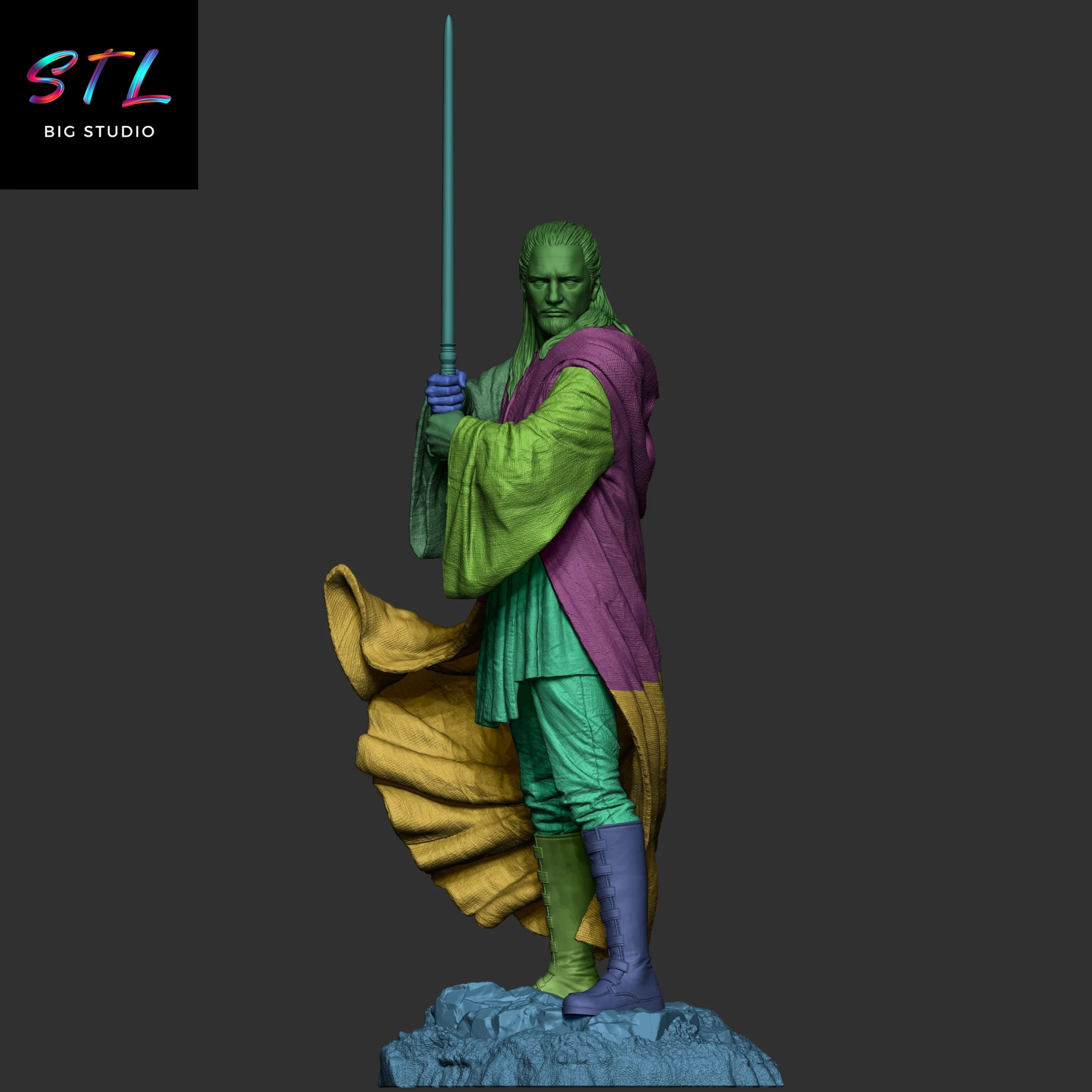 Qui-Gon Jinn STL | Star Wars | 3D Model to Print Model — view 5