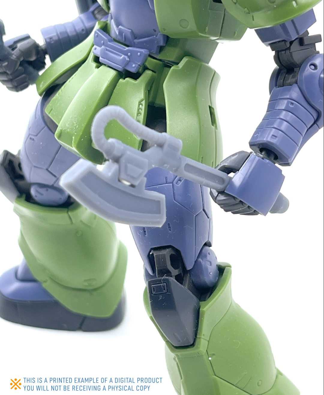 144WS-033C ZK Short Axe (Standard). 3D Printed Heat Hawk for High Grade Scale Mecha Kits. STL Model