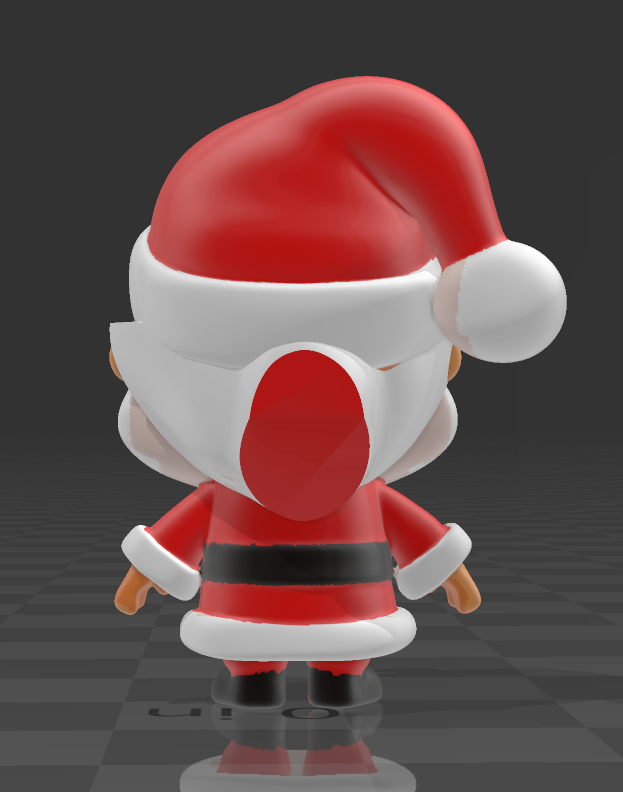Jolly Santa Claus 3D Model - Designed by Doreme OBJ Model — view 3
