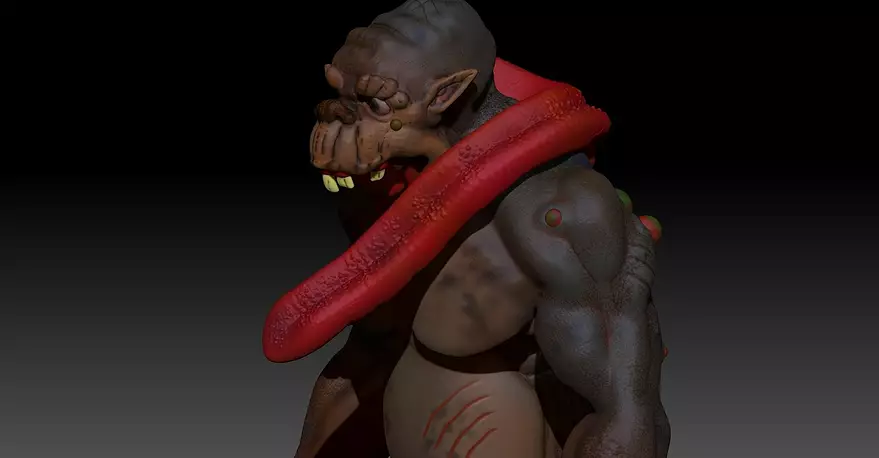 Osuba gorilla wearing scarf 3D ZTL Model