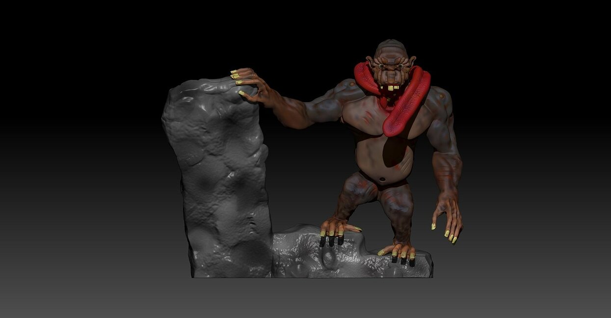 Osuba gorilla wearing scarf 3D ZTL Model — view 2