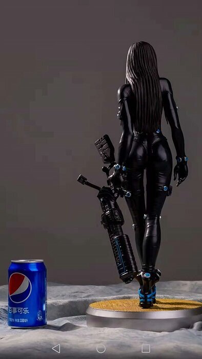 Gantz 3D Model statue of woman holding sword OBJ Model — view 6