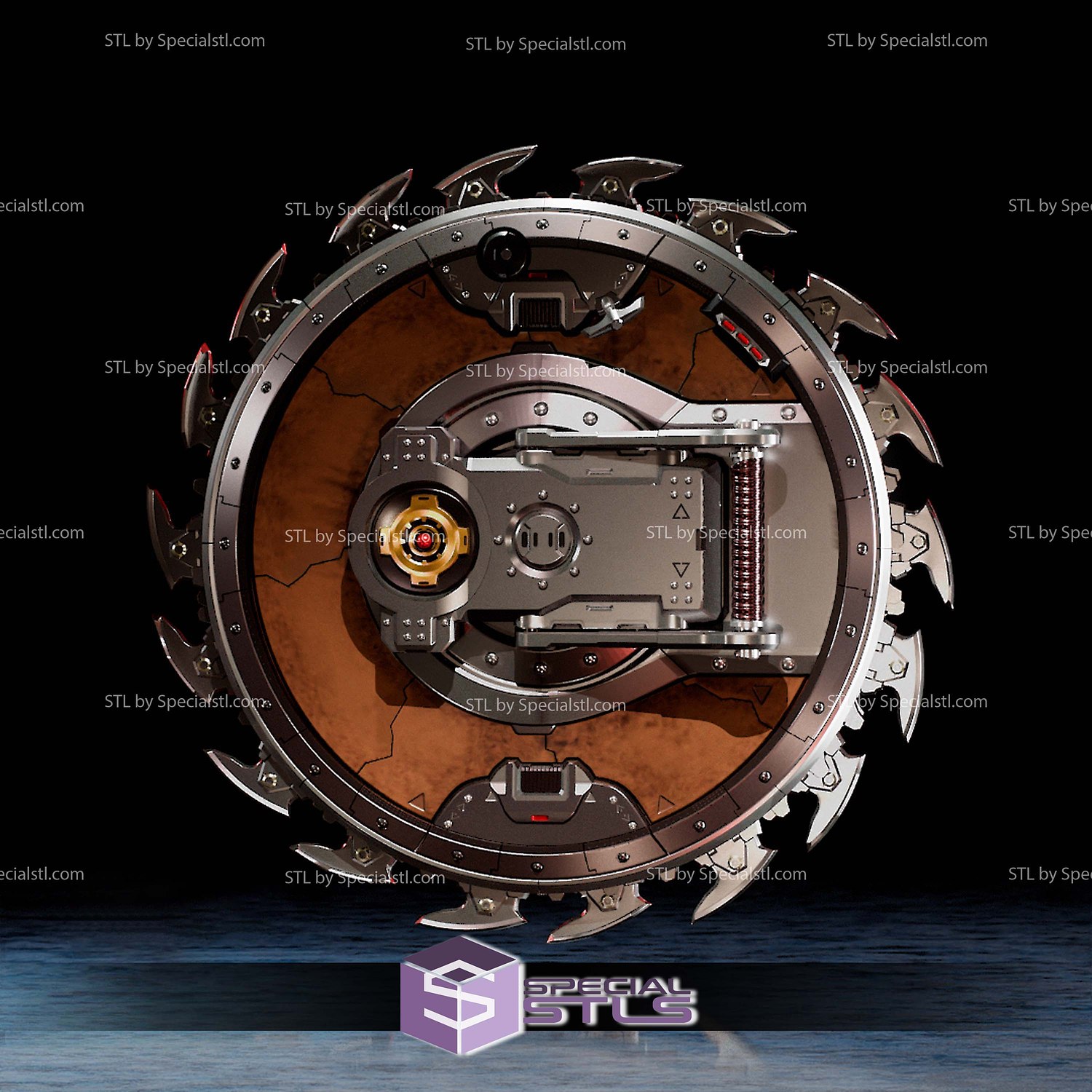 Cosplay STL Files Doom Dark Ages Shield V2 3D Model — view 3