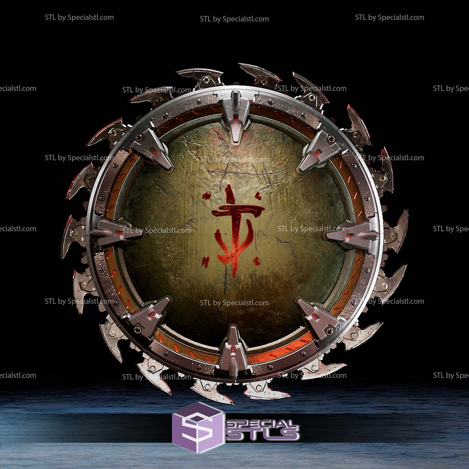 Cosplay STL Files Doom Dark Ages Shield V2 3D Model — view 4