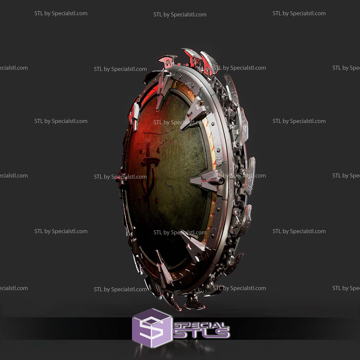 Cosplay STL Files Doom Dark Ages Shield V2 3D Model — view 8