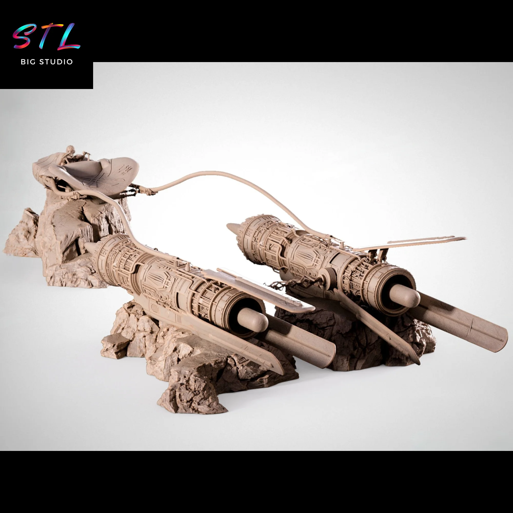 Anakin Skywalker Podracer STL | Star Wars | 3D Printable Figure Model