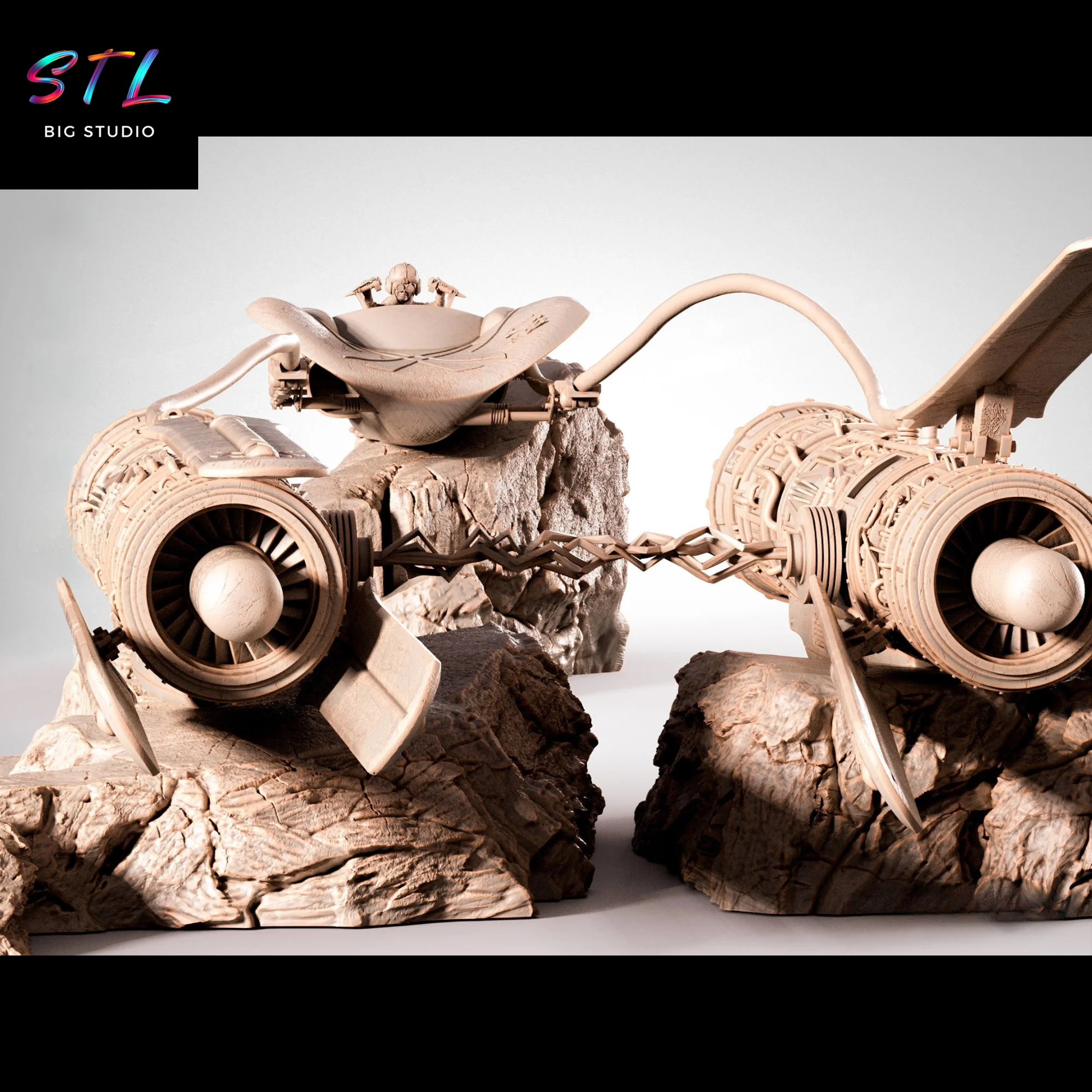 Anakin Skywalker Podracer STL | Star Wars | 3D Printable Figure Model — view 2