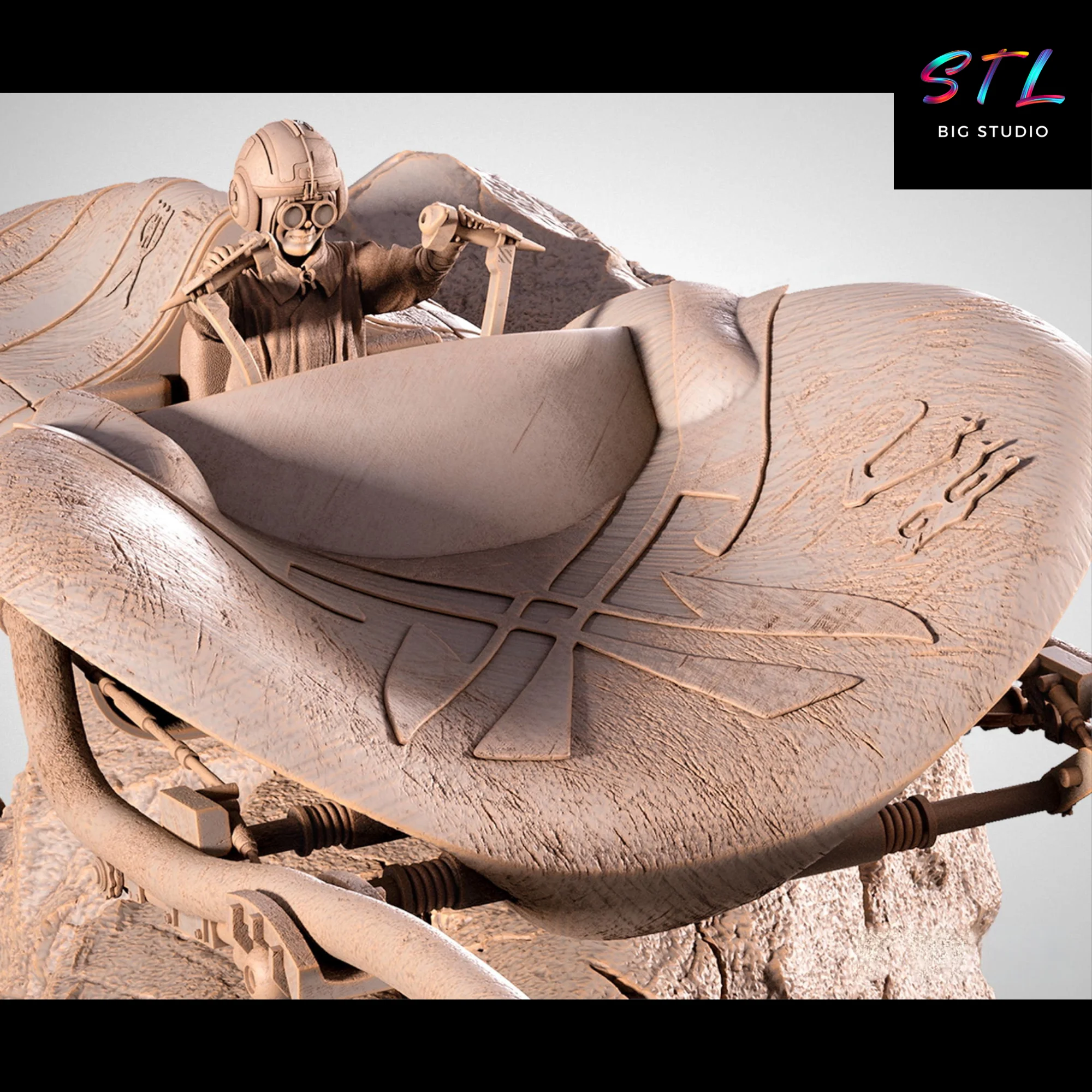 Anakin Skywalker Podracer STL | Star Wars | 3D Printable Figure Model — view 4